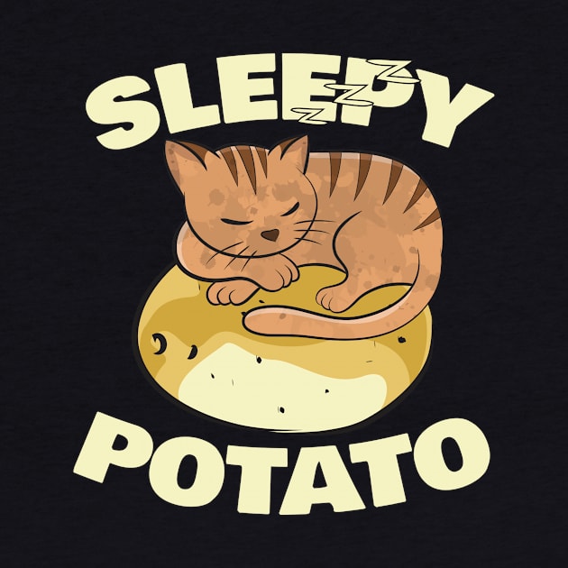 Cute Cat Shirt Sleepy Kitten On A Warm Potato by grillingmontana